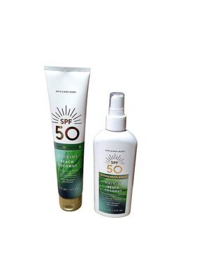 WAIKIKI BEACH WATER RESISTANT SUNSCREEN LOTION & SPRAY SPF50 BATH & BODY WORKS
